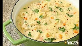 Chicken Alfredo Tortellini Soup
