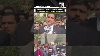 Protest held outside Saket court over staff member attempted suicide by jumping from building