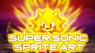 🔥Super Sonic SpriteArt Timelaps🔥    #sonicthehedgehog #sonicfrontiers #photoshopediting #artist 