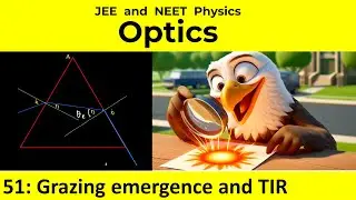 51. Geometric  Optics |  Prism | Total internal reflection | Grazing emergence |  IIT JEE Physics