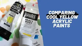 Comparing cadmium lemon and Hansa light yellow acrylic paint