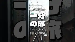 ●「１分の旅」JR大阪環状線今宮駅から芦原橋駅 323系（営業距離数0 6km）ドアからドア75秒