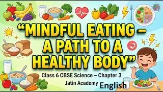 Mindful Eating  A Path to a Healthy Body | Class 6 CBSE Science Chapter 3 | ENGLISH |  Jatin Academy