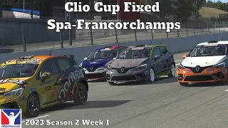 iRacing Clio Cup fixed at Spa - Worse start possible - 2023 Season 2 Week 2