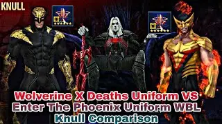 Сравнение WBL Knull: форма &laquo;Росомаха X Смерти&raquo; и форма &laquo;Входа Феникса&raquo; &mdash; Marvel Future Fight