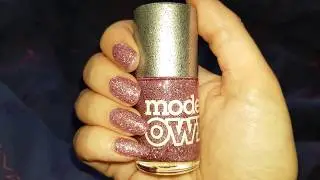 Pink holographic nail polish