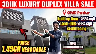 3BHK Luxury Independent Villa For Sale In OMR Padur | House For Sale | Sanjaysamy | Vlog #478