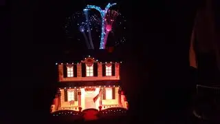 Patriotic Lighted Fiber Optic House 4th Of July Fireworks Light Up