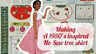 Lets Make a 1950's NO SEW Christmas tree skirt
