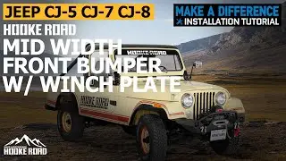 Mid Width Front Bumper w/ Winch Plate 丨Jeep CJ-5 CJ-7 CJ-8 Scrambler