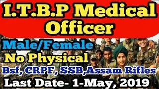 Indo-Tibetan Border Police ITBP Medical Officer Recruitment 2019