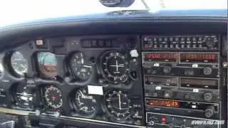 Piper 28 cockpit takeoff and landing