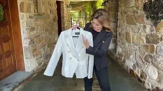 Double Breasted Classic Gold Button Blazer