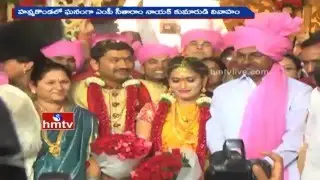CM KCR Attends MP Sitaram Naik Son Marriage in Hanamakonda | Warangal | HMTV