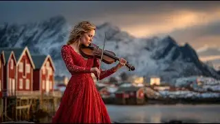 Aurora's Whisper | Nordic Violin & Piano under Northern Lights (Ambient Folk Music)