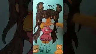Gatcha bear coloring page🧸🐻