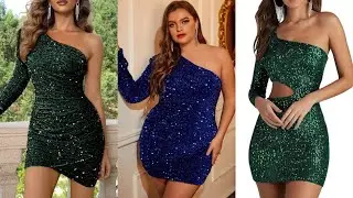 How to Cut and Sew One-Shoulder Sequin Bodycon Dress