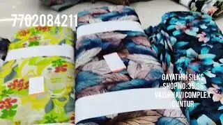 Maslin georgette fabrics with digital prints and too soft in texture🎉👌🙂