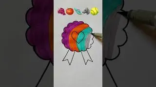 🍇🍅🩴🐺🥎 Satisfying creative art #draw #colors #brush #video #art #creative #youtube #shorts #viral