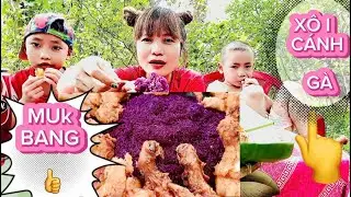 VỀ QUÊ ĂN LỄ 2/9LÀM XÔI LÁ CẨM VÀ 3KGCÁNH GÀ ĐÙI GÀ 🍗 CÙNG HAI CHÁU SIÊU NHÍ🍗🐓🫶🍷🍷
