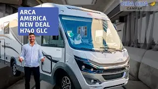 🚐 Camper Arca America New Deal H740 GLC: letto centrale saliscendi, doppio pavimento e autonomia top
