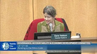 Governance, Accountability and Economic Development Committee 12/4/2025