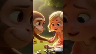 Poor Monkey vs Rich Kids 😢💔 | Emotional Story #shorts#shortsfeed #animation #cartoon #monkey