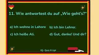 Learn Practice German - IQ-Quiz it Up! Challenge your Knowledge - کوئز برائے ذہنی ورزش - جرمن سیکھو