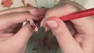 Simple Turkey nail art