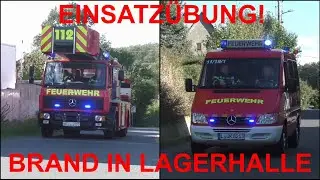 [Brand in Lagerhalle / Sirenenalarm] Einsatzfahrten FF Bad Lausick & FF Buchheim zur Einsatzübung