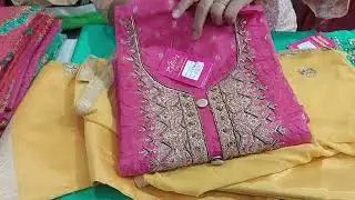 MAHASALE DHAMAKA Heavy  Fancy party wear Chanderi suit only just Rs 1500 #suits  mob no 8595622287
