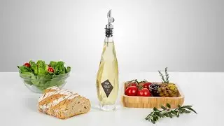 350ML Diamond Lux Olive Oil Bottle Dispenser- Olive Oil Container- Oil and Vinegar Dispenser Set