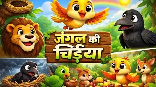 जंगल की नन्ही चिड़िया हिम्मत और मेहनत की प्यारी कहानीThe Little Bird of the Jungle A Story  #cartoon