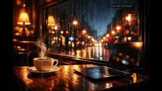 *Cozy Coffee Shop Ambience with Relaxing Jazz Music & Rain Sounds for Study and Focus*