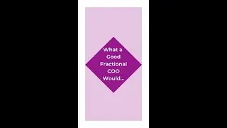 What A Good Fractional COO...
