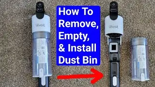 Levoit LVAC-200 Cordless Stick Vacuum &ndash; How To Remove, Empty, & Install The Dust Bin
