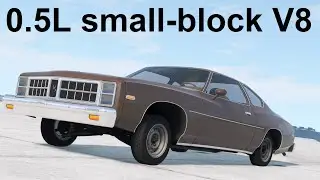 The Smallest Muscle Car Engine! BeamNG. Drive