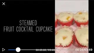 STEAMED FRUIT COCKTAIL CUPCAKE
