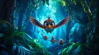 The Brave Bird Adventure 🐦 | Magical Jungle Cartoon Story | Kids & Family Animation.