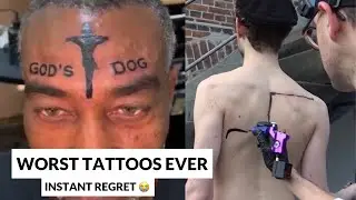 Worst TATTOOS EVER. Face Tattoos and Fails 😬 | Try Not to Laugh &ndash; Tattoo Edition- Tattoo Fails