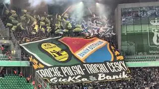 Trochę Polski - Trochu Česky, #GieKSa & #Banik - #oprawa Banika na meczu z Legią