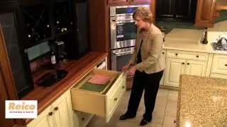 Kitchen Cabinet Ideas: Deep Drawer Cabinet with Built In Roll Out Trays