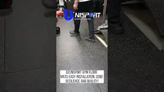 Gym rubber floor mat test, good resilience and quality! #gym #rubbermat #gymflooring