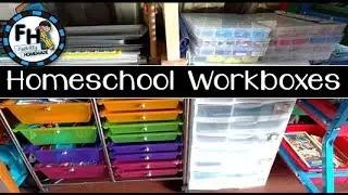 How I'm Organizing Homeschool Workboxes