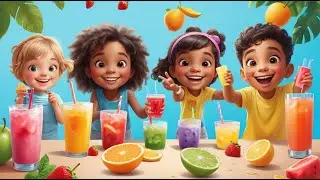 Fun Drinks for Kids! Learn Juice, Milk, and Cold Drinks 🍹 | Amaris Creation