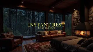 Ease Into the Night 🌧️ Steady Rain in a Cozy Cabin for Deep, Effortless Sleep
