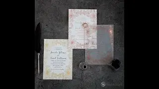 exquisite rosegold/gold custom foil floral wedding invitations SWFI008