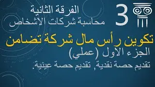 تكوين رأس مال شركة تضامن (الجزء الاول عملي)