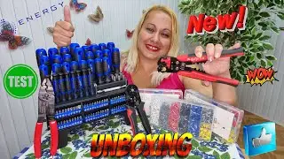 Unboxing/ Test HBM 100-piece Professional Precision Screwdriver set /E Locks Crimper & Connector Kit
