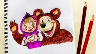 How to Draw Masha and The Bear - Step by Step || Easy drawing || Drawing Masha & The Bear
